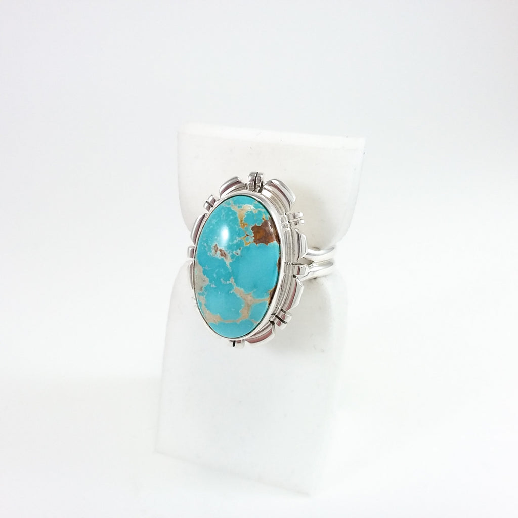 Blue Turquoise Ring by Robert Concho
