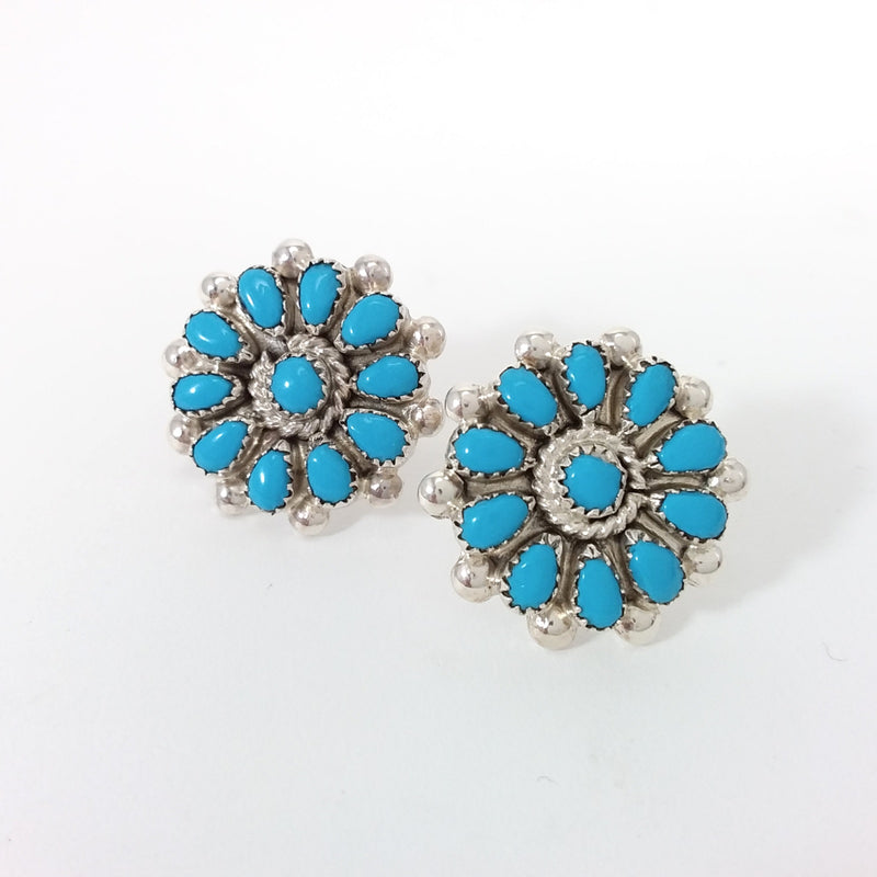 Martha Toshauma turquoise sterling silver earrings.
