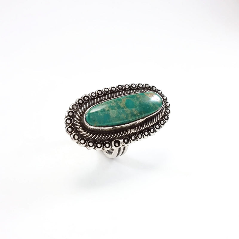 Green Turquoise Ring by Leon Martinez
