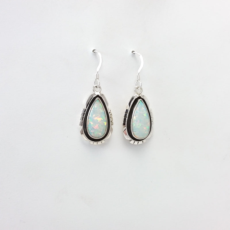 Navajo opal sterling silver earrings.