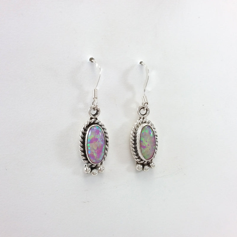 Navajo opal sterling silver earrings.