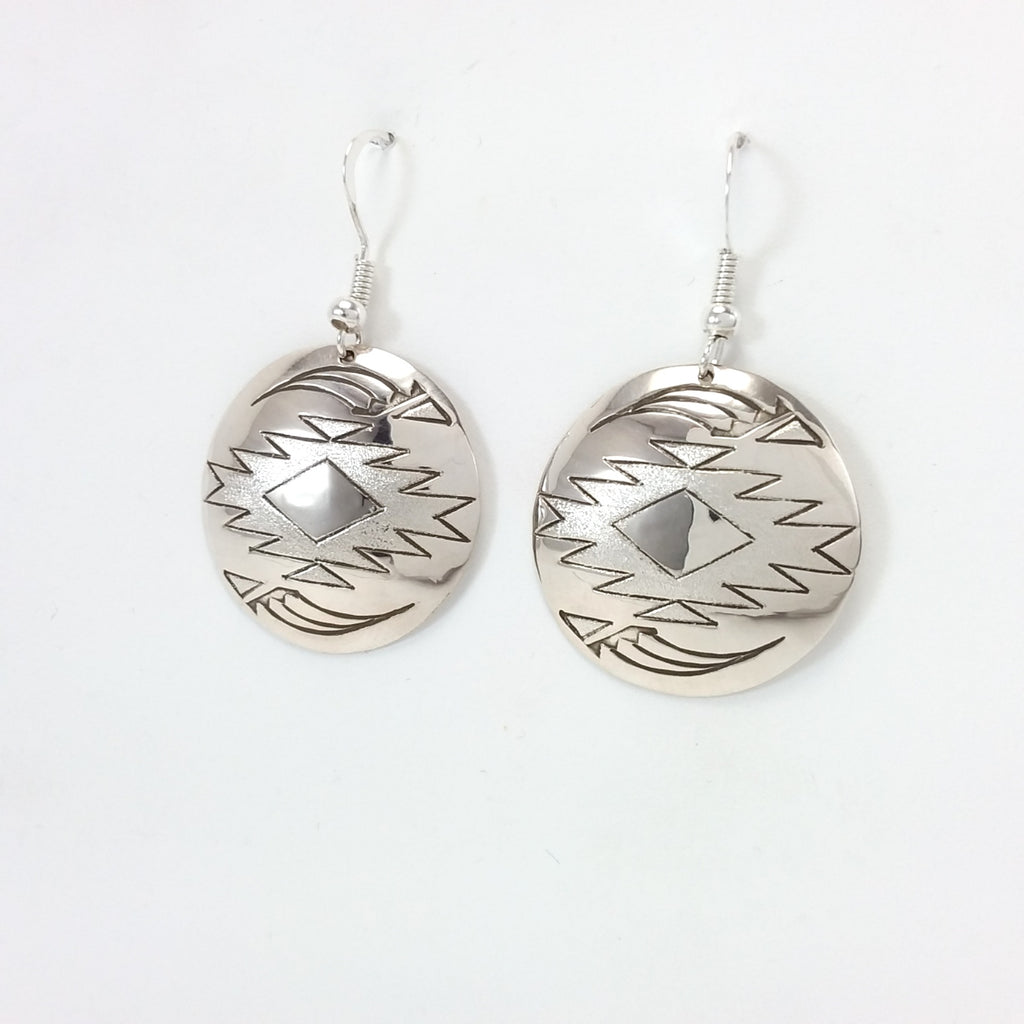 Navajo sterling silver earrings.