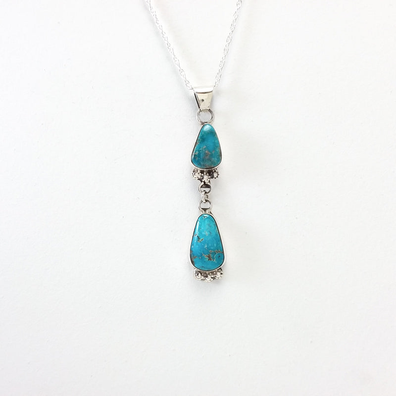 Navajo turquoise sterling silver pendant.