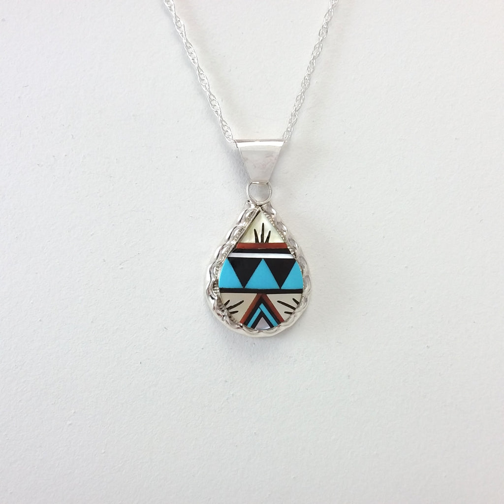 Zuni multi stone inlay pendant. 