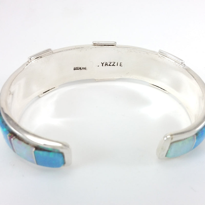 Edison Yazzie Opal Inlay Bracelet