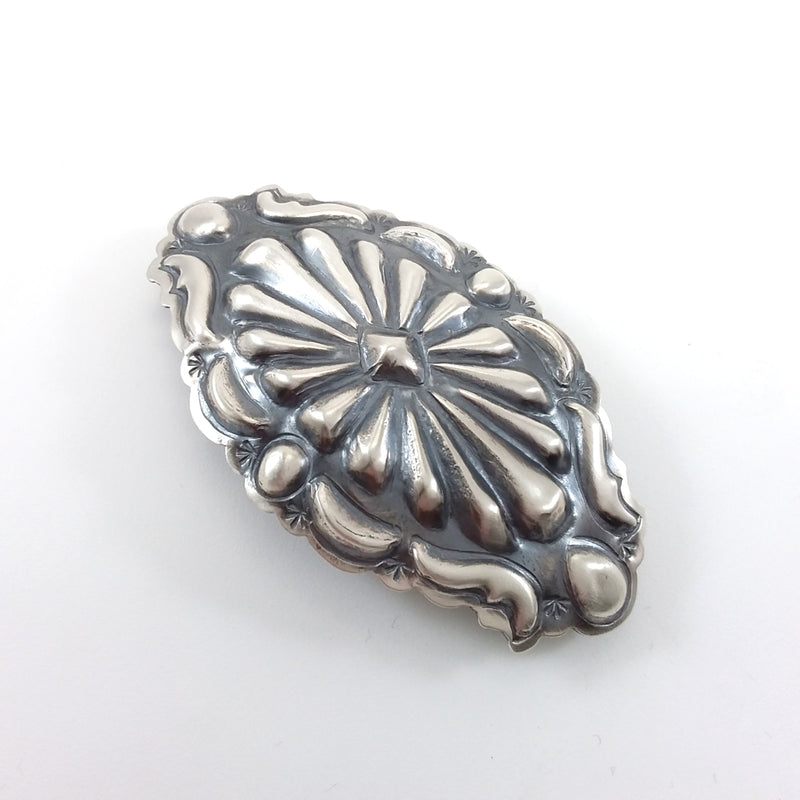 Roy Manulito Turquoise Silver Stamp Hair Clip