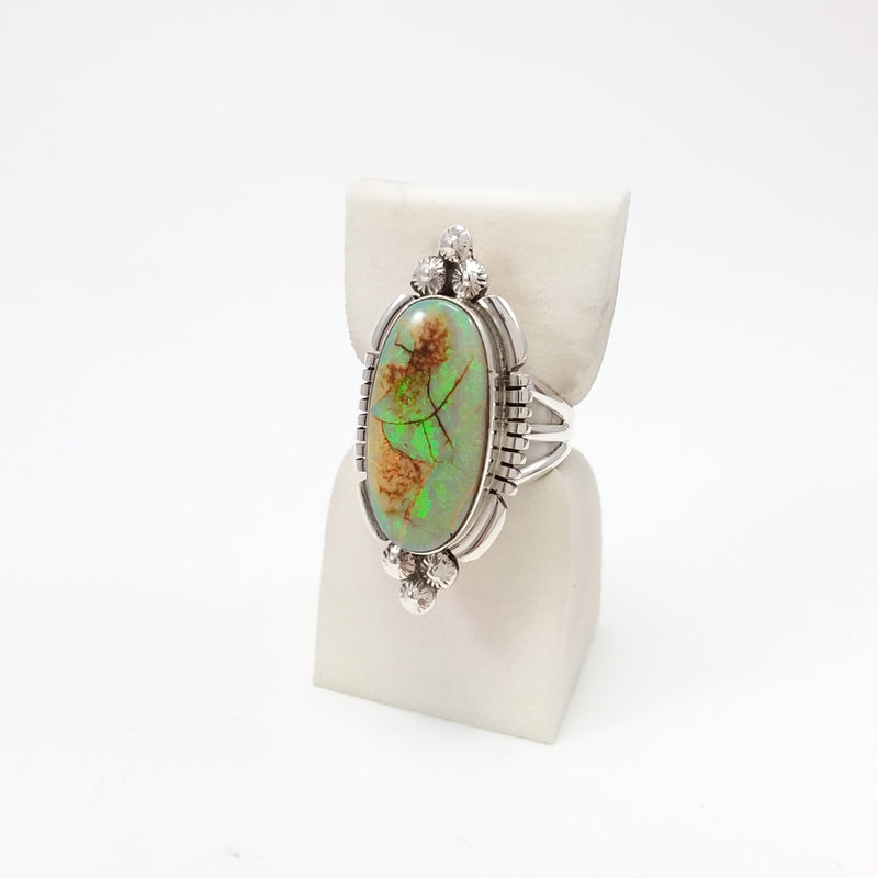 Marie Bahe Navajo opal sterling silver ring, Native American, Indian Jewelry