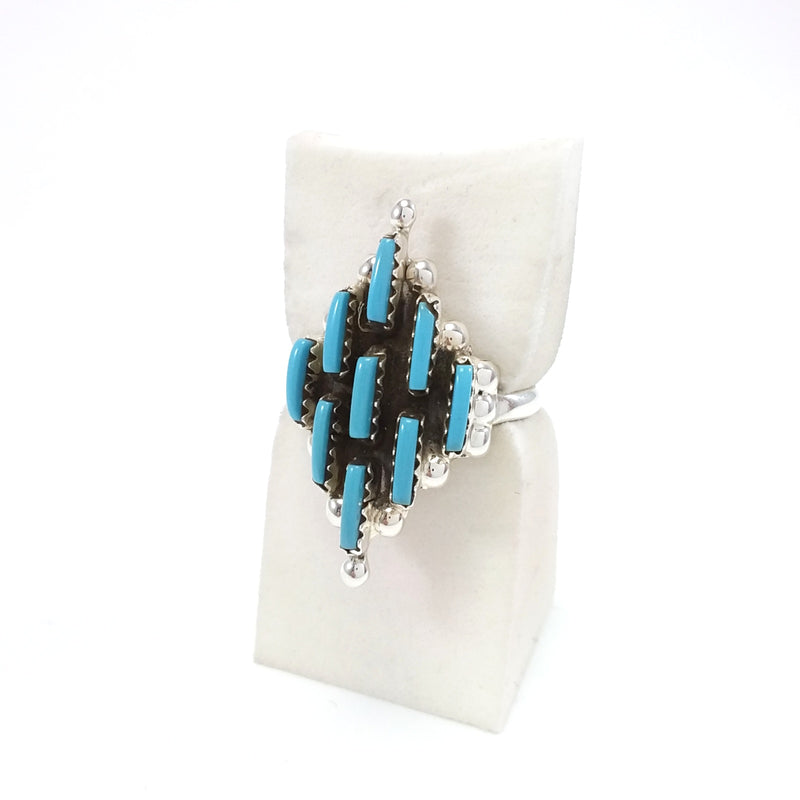 Nathan Shorty Navajo turquoise sterling silver ring.