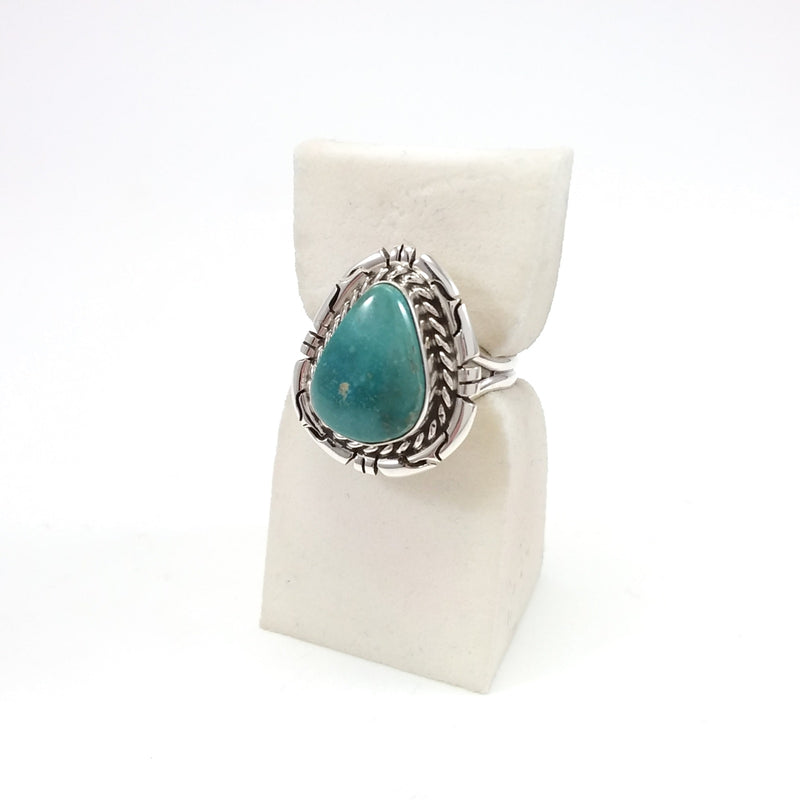 Green Turquoise Davey Skeets Navajo Native American Indian Ring Southwest Jewerly