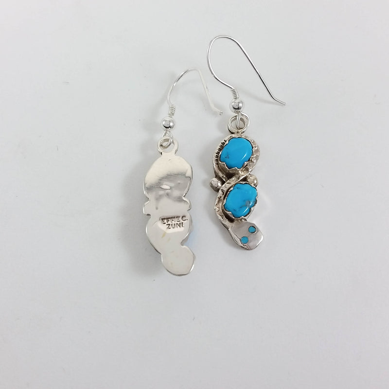 Effie Calabaza turquoise sterling silver earrings.