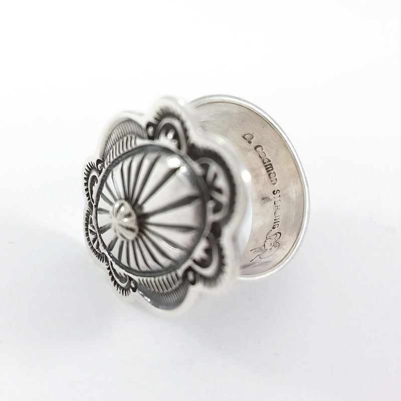 Silver Stamp Ring by Darrell Cadman