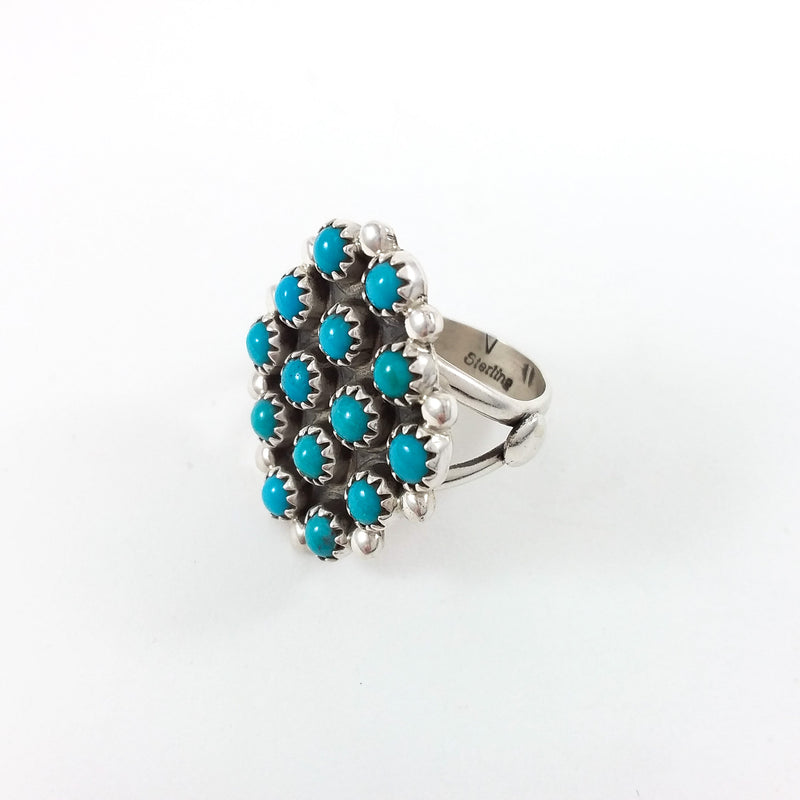 Turquoise Cluster Ring by Verde Jake
