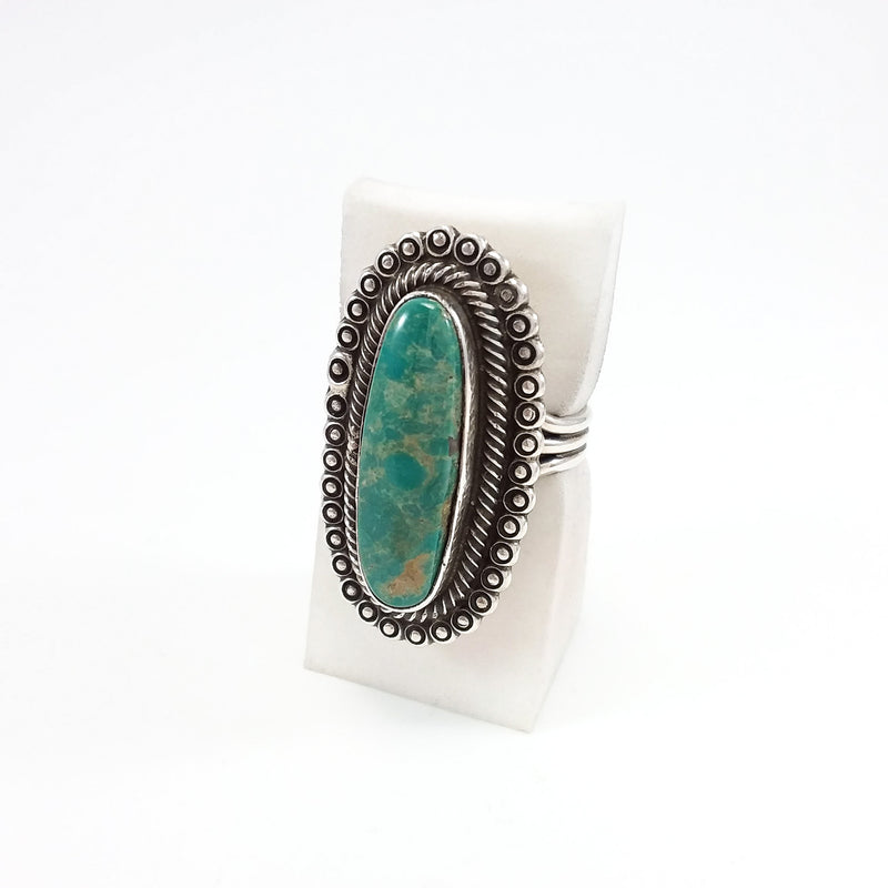 Green Turquoise Ring by Leon Martinez