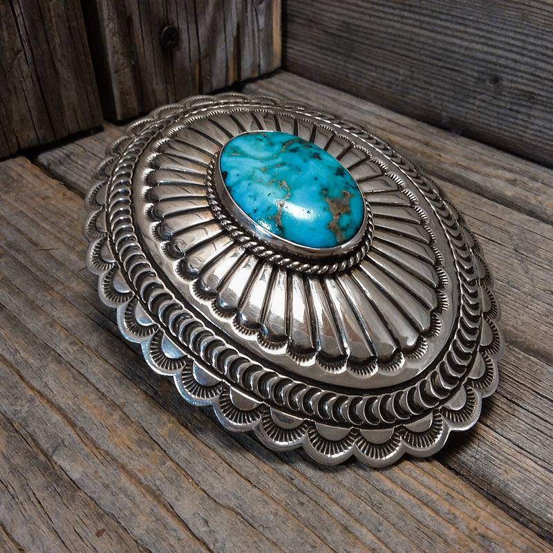A.J. Platero Navajo turquoise sterling silver belt buckle. A.J. Platero Navajo turquoise sterling silver belt buckle, Cowboys Belt Buckle, Chunky Belt Buckle, navajo