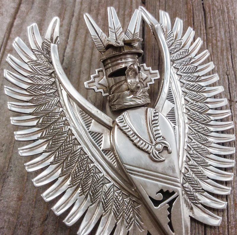 Silver Eagle Dancer Pendant/Pin By Nelson Morgan