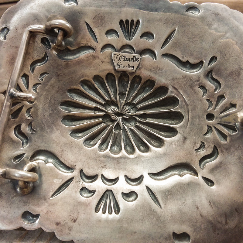 Silver Stamped Buckle By Thomas Charlie