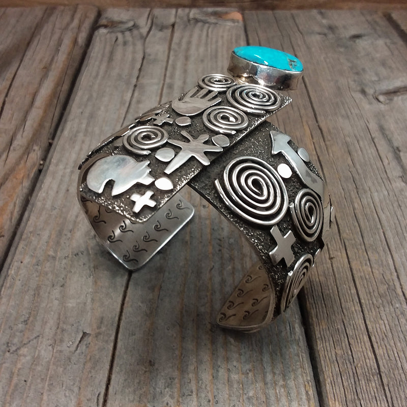 Silver/Turquoise Bracelet By Alex Sanchez