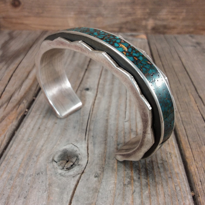 Inlay Turquoise Band Bracelet By Loretto