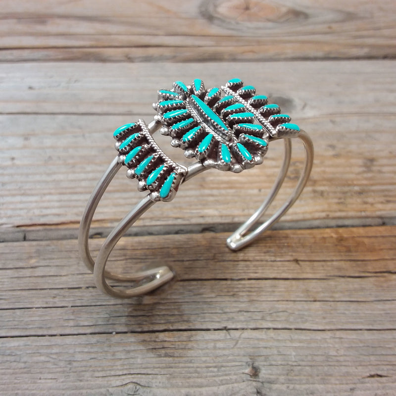 Judy Wallace Turquoise Needle Point Bracelet