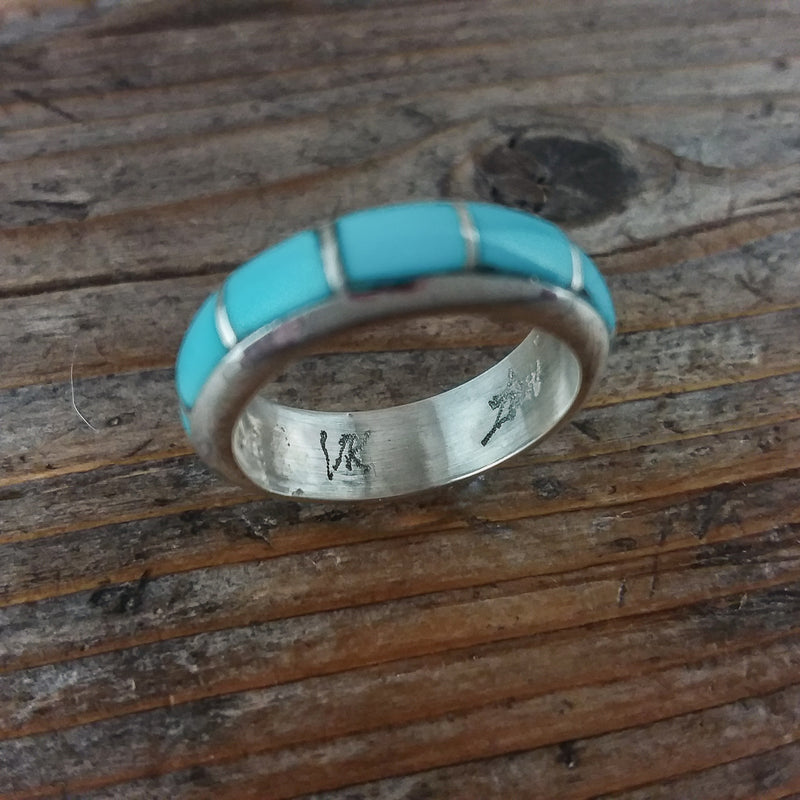 Inlay Turquoise Band Ring