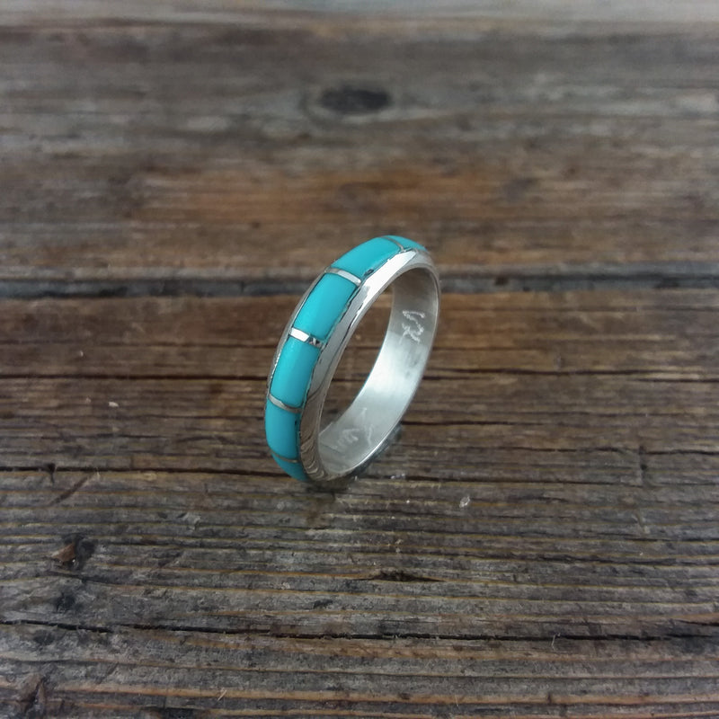 Turquoise Inlay Band Ring