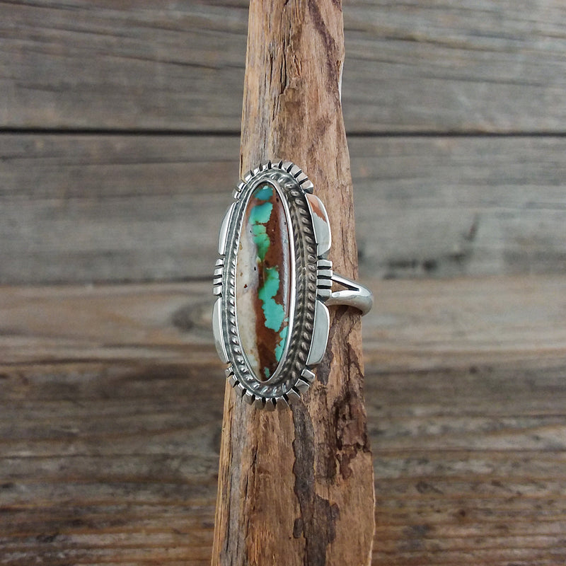 Jeffery Nelson Boulder Turquoise Ring