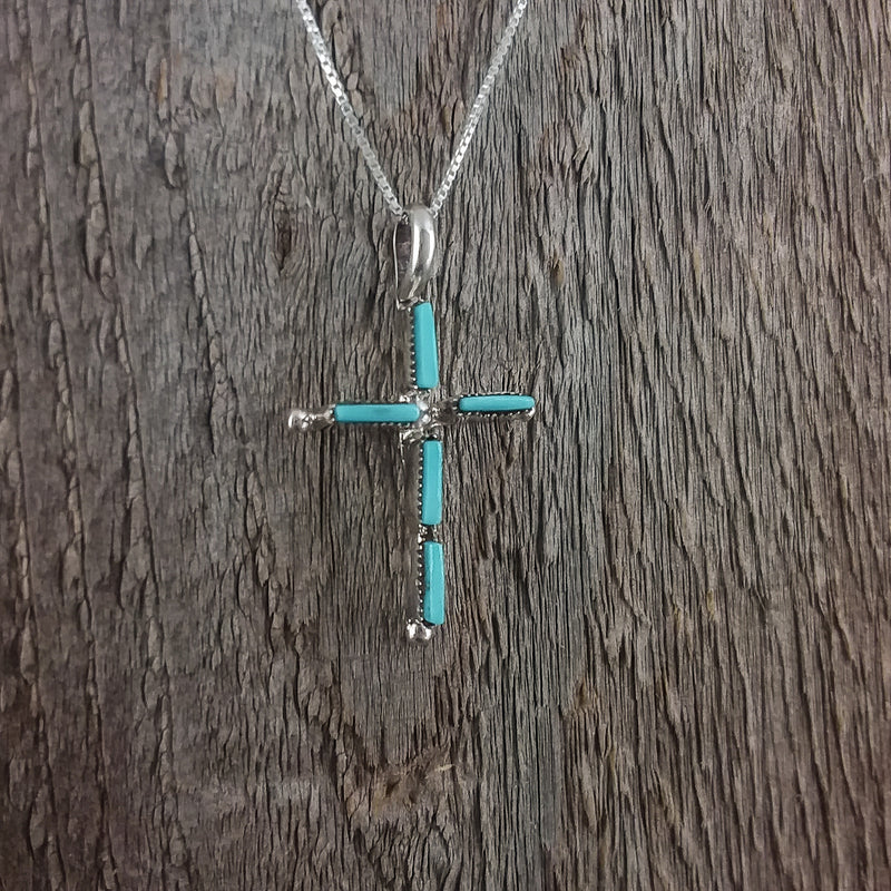 Jill Peina Turquoise Cross Pendant