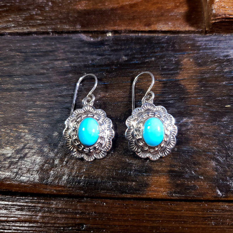 Sterling | Turquoise - Native American | Navajo - Earrings