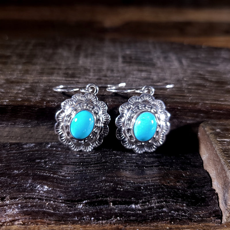 Sterling | Turquoise - Native American | Navajo - Earrings