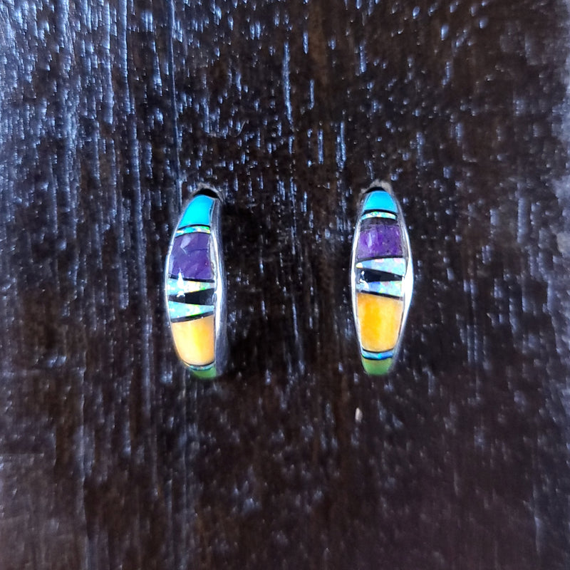 Mulit Stone | Sterling Silver - Native American Indian | Navajo - Earrings