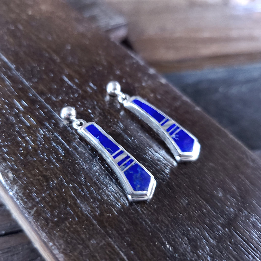 Lapis Lazuli | Sterling Silver - Native American Indian | Navajo - Earrings