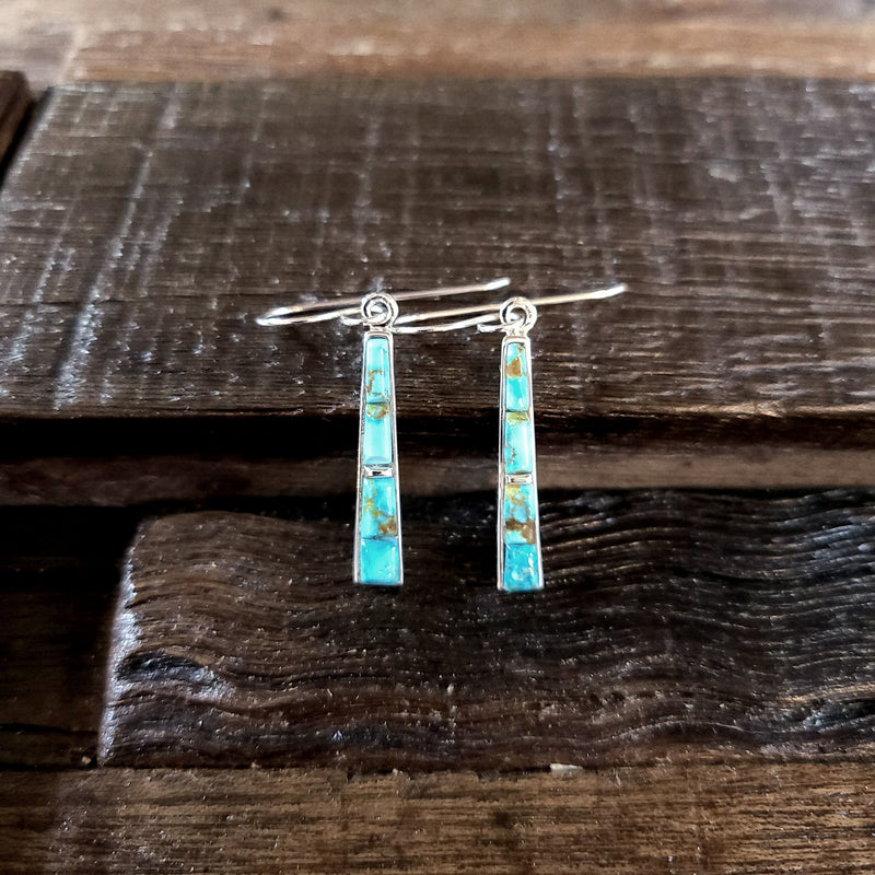 Turquoise | Sterling Silver - Navajo | Native American Indian - Earrings