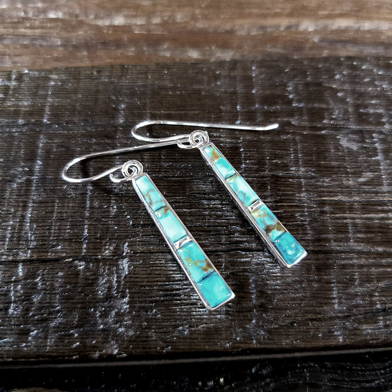 Turquoise | Sterling Silver - Navajo | Native American Indian - Earrings
