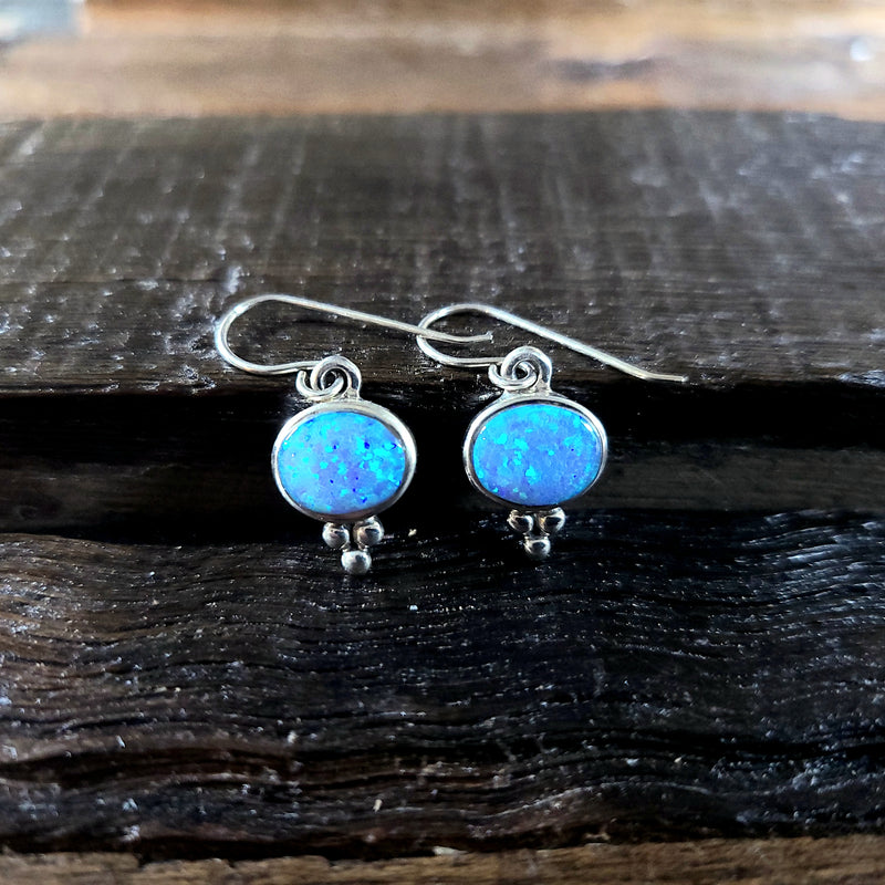 Coral & Turquoise Inlay Earrings