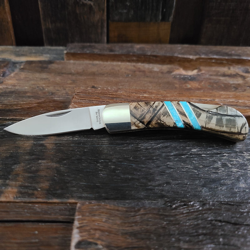 Mammoth Tusk & Turquoise Inlay Knife