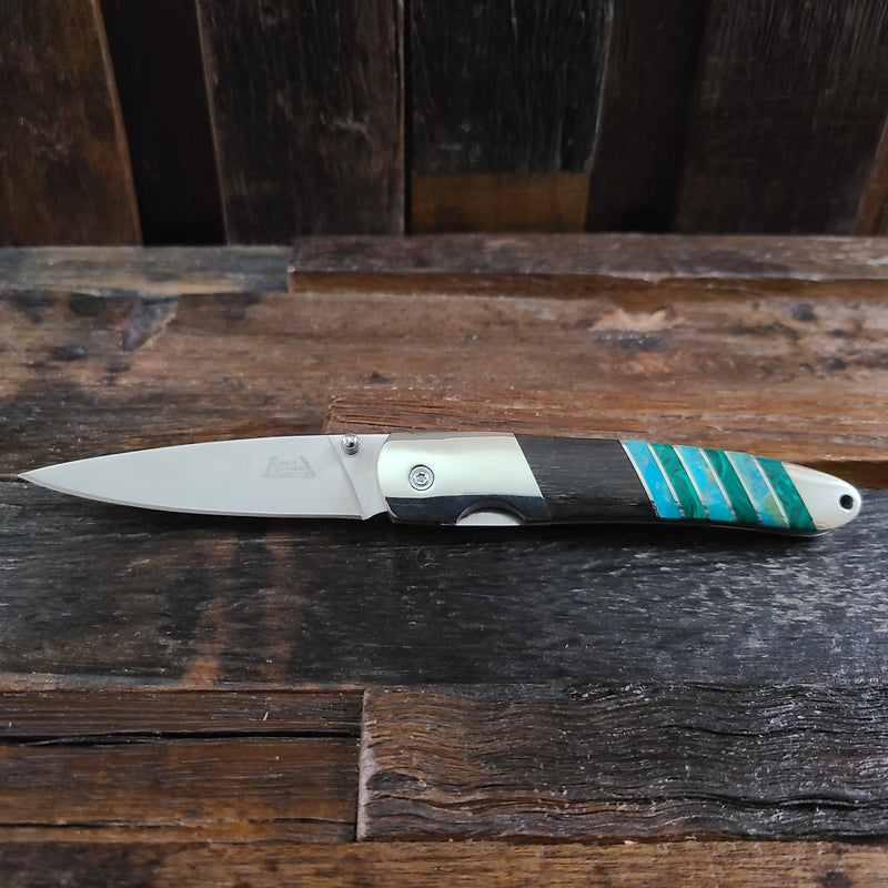 Malachite & Turquoise Inlay Knife