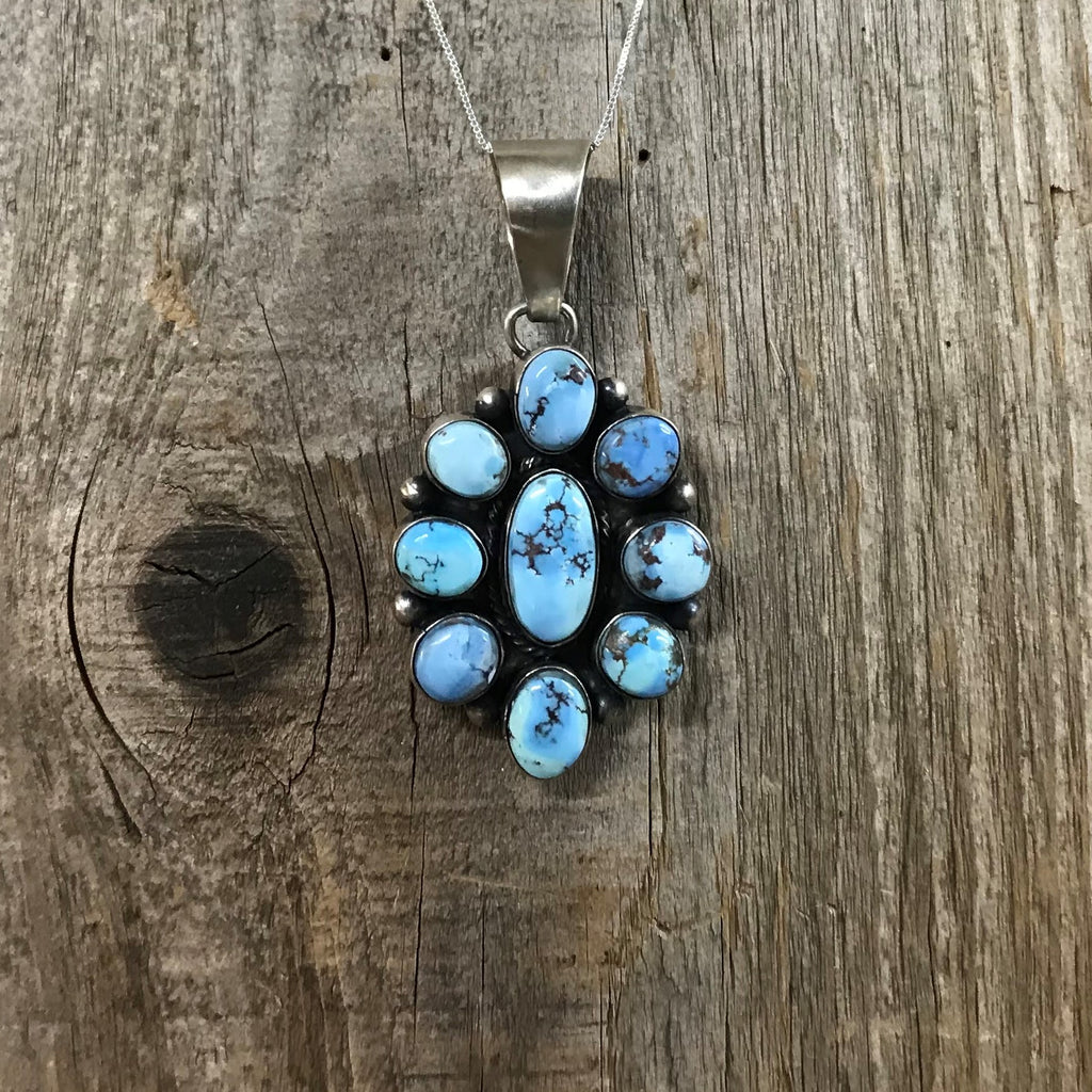 Golden Hill Turquoise Cluster Pendant