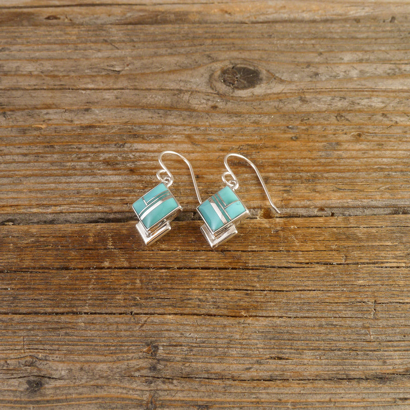 Elsie Armstrong Turquoise Inlay Earrings