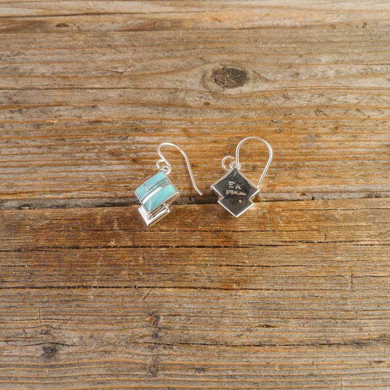 Elsie Armstrong Turquoise Inlay Earrings