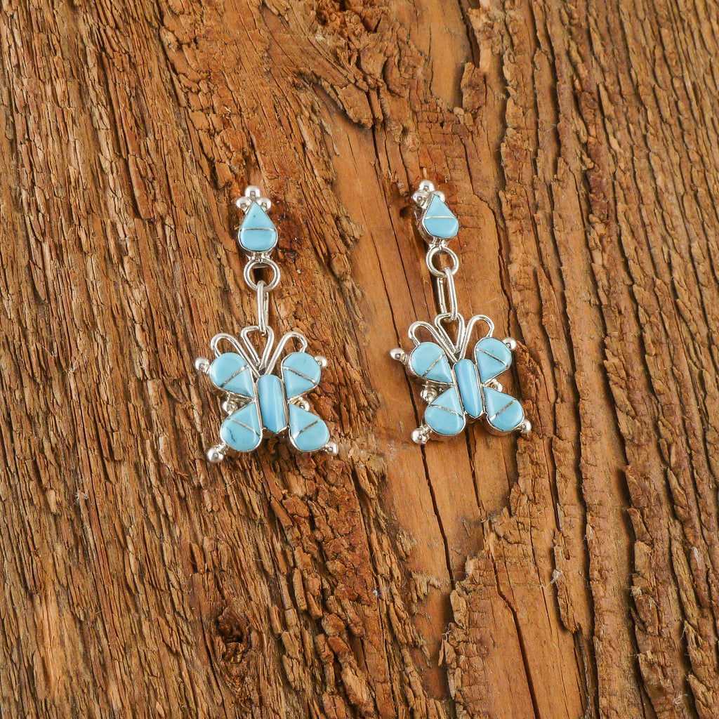 Sylvia Noche Turquoise Butterfly Earrings