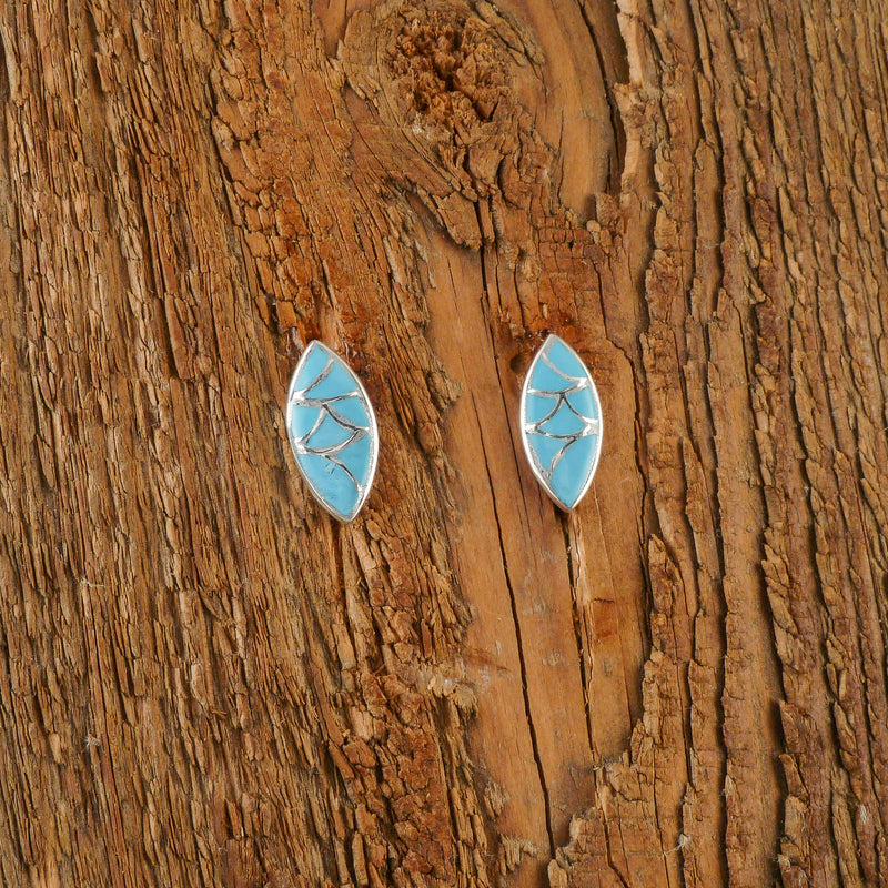 Delvin Leekya Turquoise Inlay Earrings