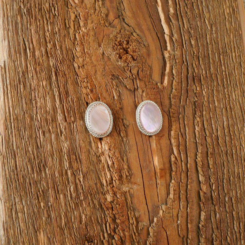 Pricella Lonjose Mother of Pearl Stud Earrings