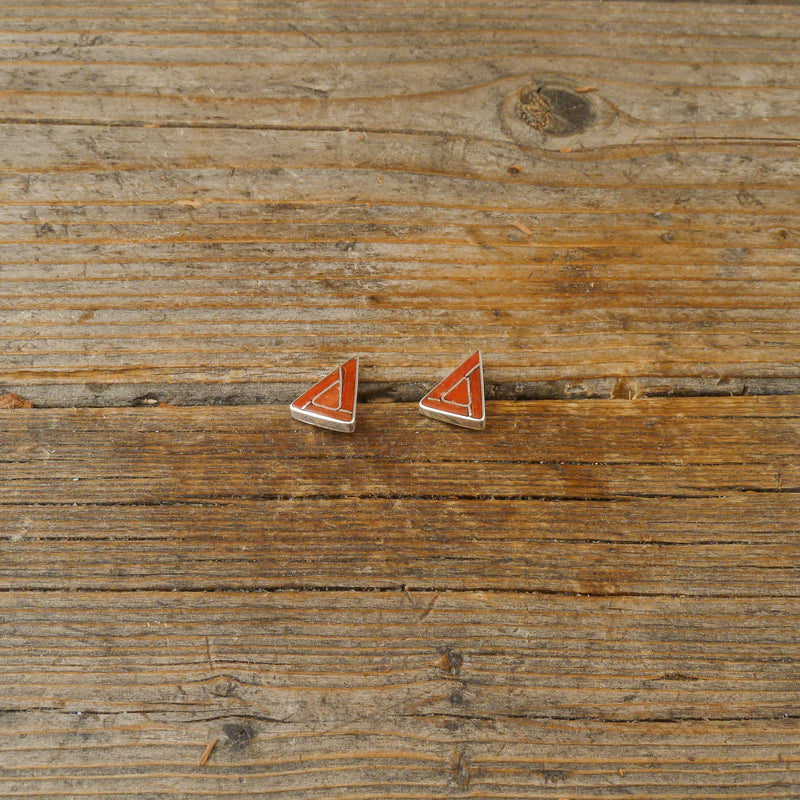 Sally Arviso Coral Triangle Stud Earrings