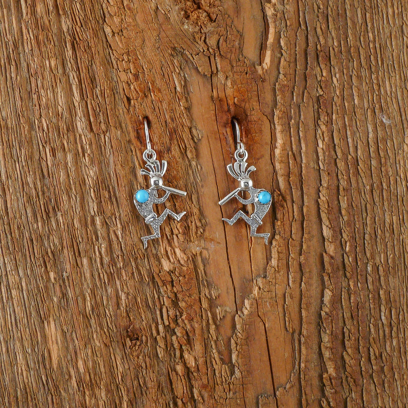 Turquoise Kokopelli Earrings