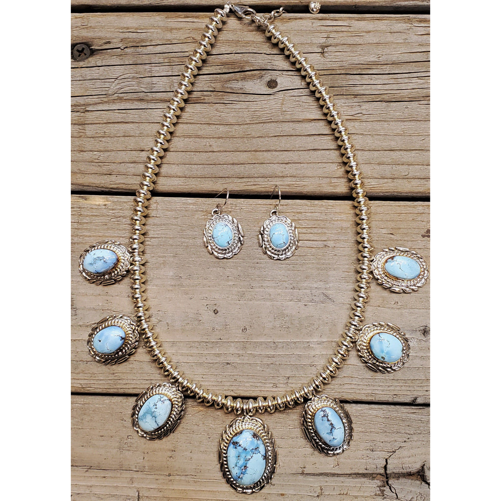 Golden Hill Turquoise Necklace & Earrings